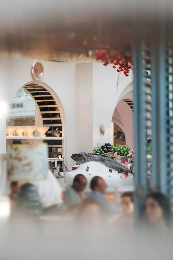Interior of Sirene by Gaia, editorial light. Food photography in Dubai by Artur Begel