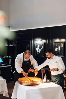 Interior of Chic Nonna, editorial light. Food photography in Dubai by Artur Begel