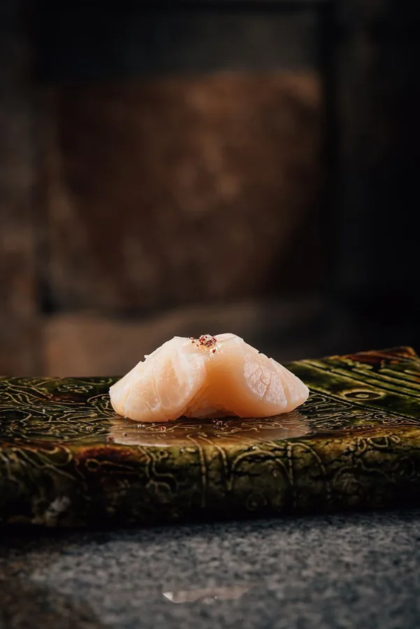 Dish at Kigo, low key light. Food photography in Dubai by Artur Begel