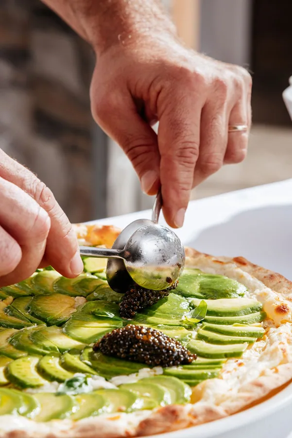 Dish at La Famiglia restaurant, editorial light. Food photography in Dubai by Artur Begel