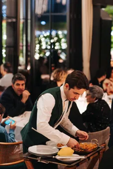 Interior of Chic Nonna, low key light. Food photography in Dubai by Artur Begel
