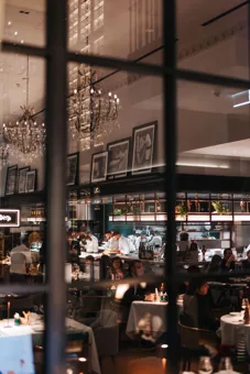 Interior of Chic Nonna, low key light. Food photography in Dubai by Artur Begel