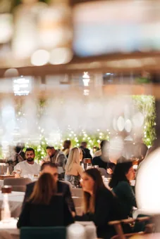 Interior of Chic Nonna, editorial light. Food photography in Dubai by Artur Begel