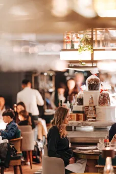 Interior of Chic Nonna, editorial light. Food photography in Dubai by Artur Begel