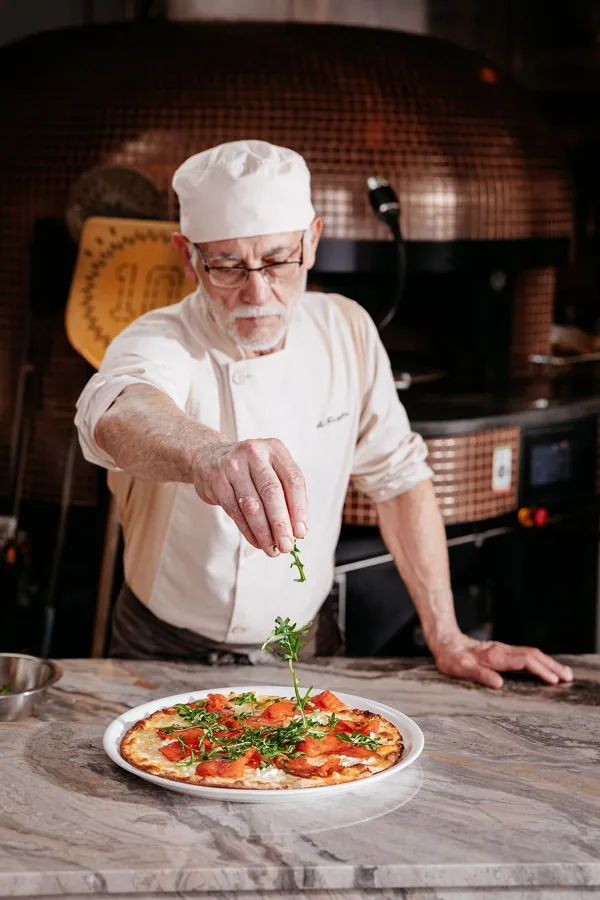 Dish at La Famiglia restaurant, editorial light. Food photography in Dubai by Artur Begel