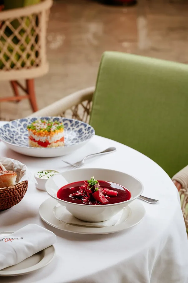 Interior of Novikov, editorial light. Food photography in Dubai by Artur Begel