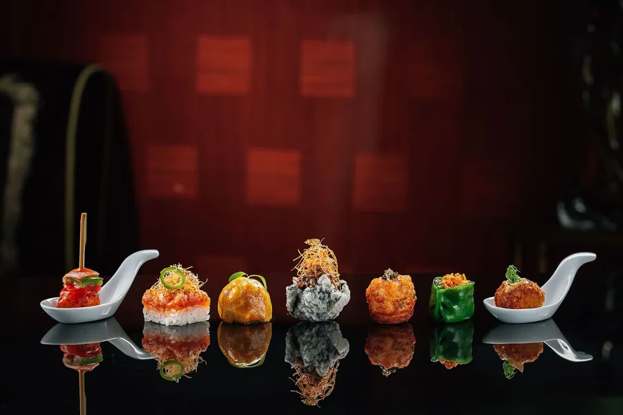 Dish at Shanghai Me, low key light. Food photography in Dubai by Artur Begel