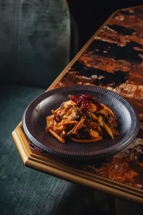 Dish, low key light. Food photography in Dubai by Artur Begel