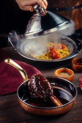 Dish, low key light. Food photography in Dubai by Artur Begel
