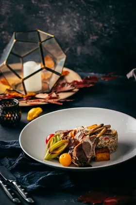 Dish, low key light. Food photography in Dubai by Artur Begel