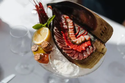 Dish at Sirene by Gaia, hard flash light. Food photography in Dubai by Artur Begel