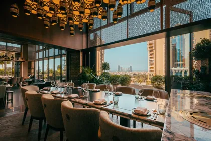 Interior of HANU, editorial light. Food photography in Dubai by Artur Begel