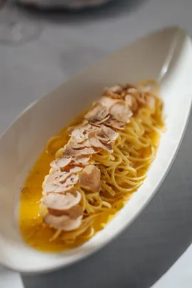 Dish at Sirene by Gaia, hard flash light. Food photography in Dubai by Artur Begel