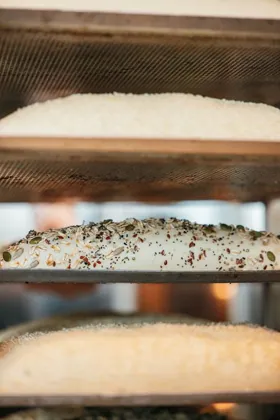 Dish at Al Mukhtar Bakery, natural light. Food photography in Dubai by Artur Begel