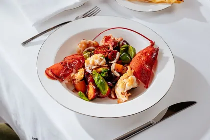 Dish at La Famiglia restaurant, high key light. Food photography in Dubai by Artur Begel