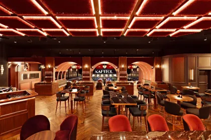 Interior of Kapitol, low key light. Food photography in Dubai by Artur Begel