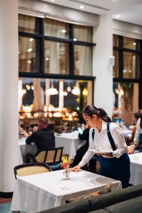 Interior of Isola, editorial light. Food photography in Dubai by Artur Begel