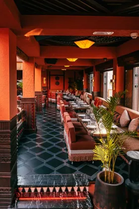 Interior of INA, low key light. Food photography in Dubai by Artur Begel