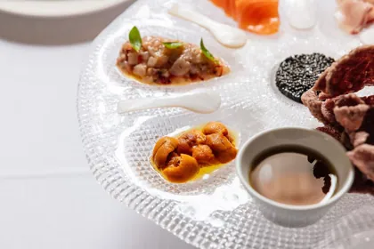 Dish at GAIA, high key light. Food photography in Dubai by Artur Begel