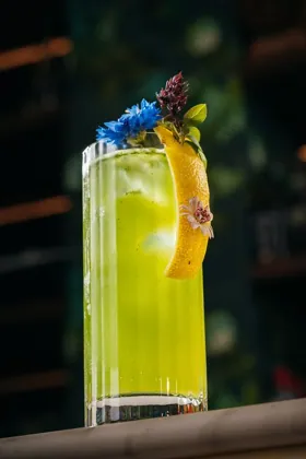 Drink at Isola, low key light. Food photography in Dubai by Artur Begel