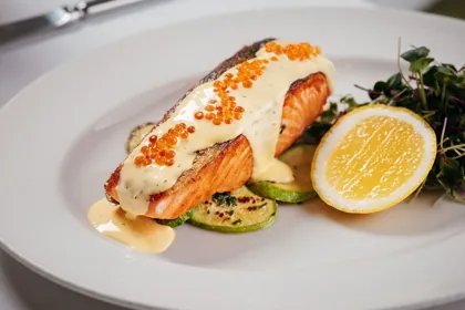 Dish at Novikov, hard flash light. Food photography in Dubai by Artur Begel