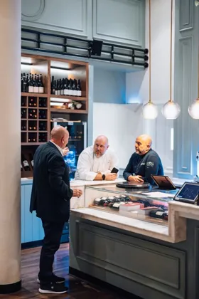 Interior of Isola, editorial light. Food photography in Dubai by Artur Begel