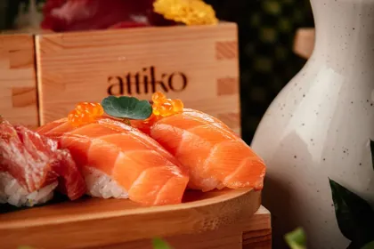 Dish at Attiko, hard flash light. Food photography in Dubai by Artur Begel