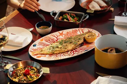 Dish at Il Gattopardo, editorial light. Food photography in Dubai by Artur Begel