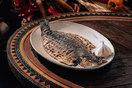 Dish at INA, low key light. Food photography in Dubai by Artur Begel