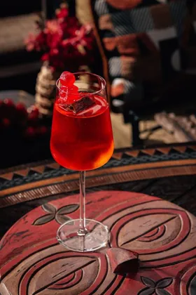 Drink at INA, low key light. Food photography in Dubai by Artur Begel