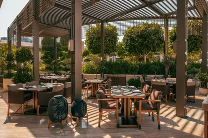 Interior of HANU, editorial light. Food photography in Dubai by Artur Begel