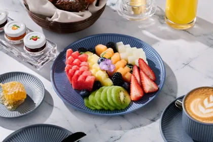 Dish at Conrad Riyadh, hard flash light. Food photography in Dubai by Artur Begel