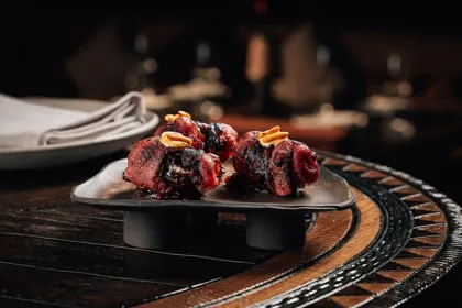 Dish at INA, low key light. Food photography in Dubai by Artur Begel