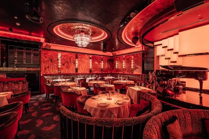 Interior of Adaline, low key light. Food photography in Dubai by Artur Begel