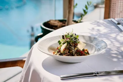 Dish at Novikov, editorial light. Food photography in Dubai by Artur Begel