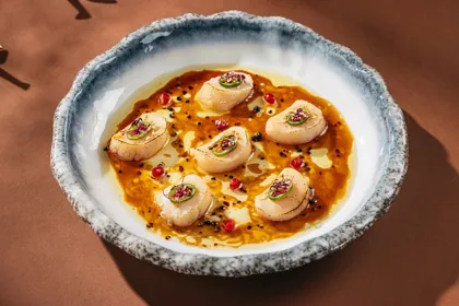 Dish at MEI, hard flash light. Food photography in Dubai by Artur Begel