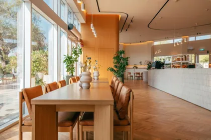 Interior of Joud Coffee, editorial light. Food photography in Dubai by Artur Begel