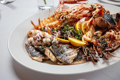 Dish at Novikov, hard flash light. Food photography in Dubai by Artur Begel