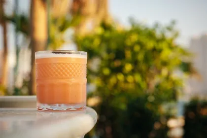 Drink at Be Beach, natural light. Food photography in Dubai by Artur Begel