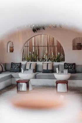 Interior of Sirene by Gaia, high key light. Food photography in Dubai by Artur Begel