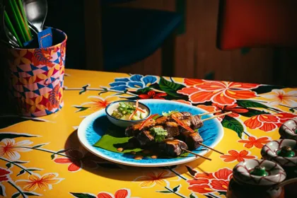 Dish at SipSong, hard flash light. Food photography in Dubai by Artur Begel