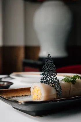 Dish at Shanghai Me, hard flash light. Food photography in Dubai by Artur Begel