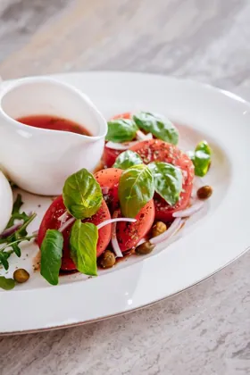 Dish at La Famiglia restaurant, high key light. Food photography in Dubai by Artur Begel