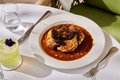 Dish at Novikov, hard flash light. Food photography in Dubai by Artur Begel