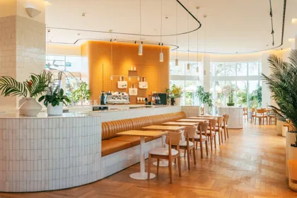 Interior of Joud Coffee, editorial light. Food photography in Dubai by Artur Begel