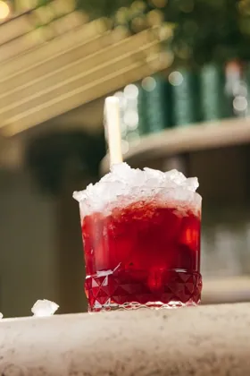 Drink at Novikov, hard flash light. Food photography in Dubai by Artur Begel