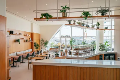 Interior of Joud Coffee, editorial light. Food photography in Dubai by Artur Begel