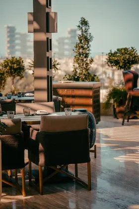 Interior of HANU, editorial light. Food photography in Dubai by Artur Begel