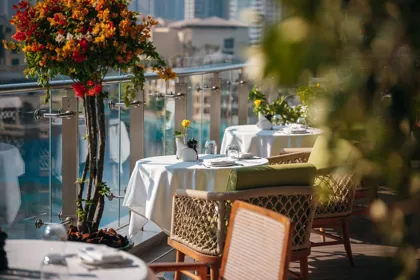 Interior of Novikov, editorial light. Food photography in Dubai by Artur Begel