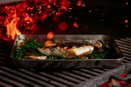 Dish at Novikov, low key light. Food photography in Dubai by Artur Begel